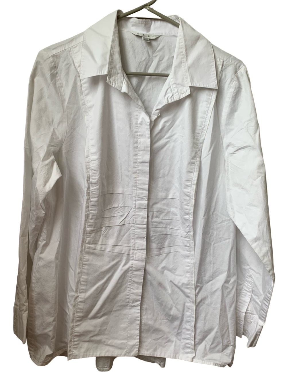 CABI Women’s White Long Sleeve Button Down Shirt